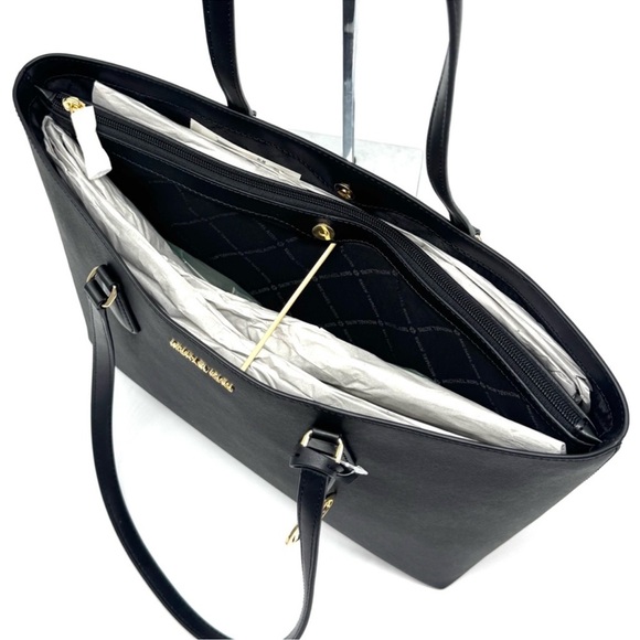 Michael Kors Sheila Large Signature Logo Tote Bag - Black - Picture 7 of 11